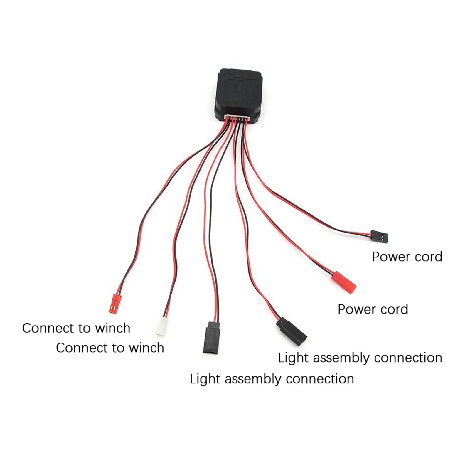 Télécommande de treuil sûr Pratique en métal et en Plastique, contrôleur de treuil sans Fil, Robuste pour Accessoire de Chenille à échelle 1:10 TRX4 KM2 RC