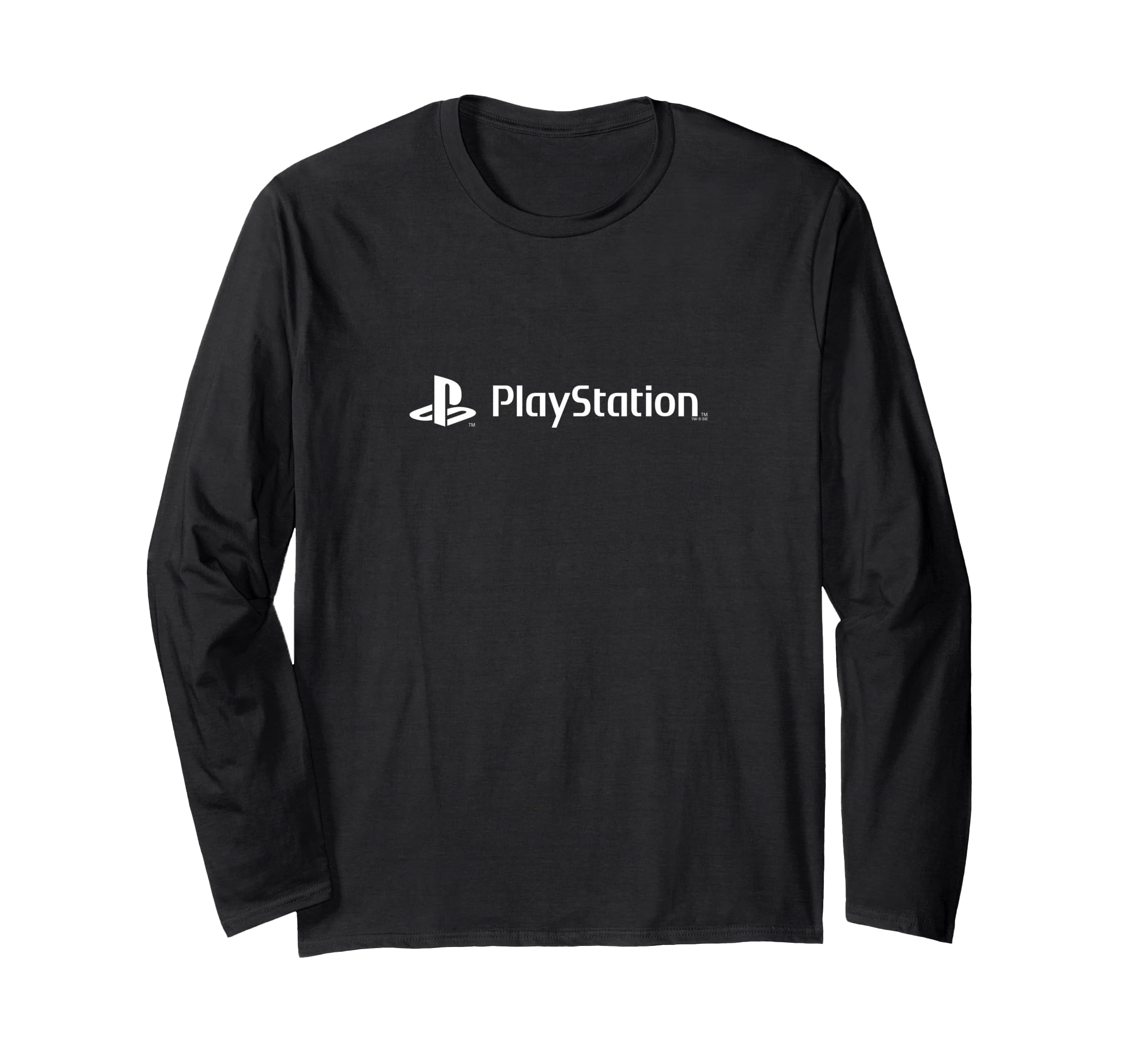 PlayStation Classic White Gaming Logo, Start Gaming Today Long Sleeve T-Shirt