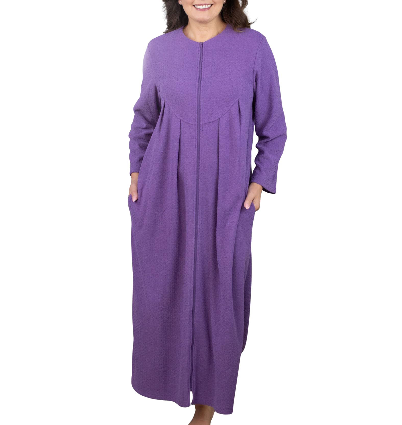 Healthy Living Direct Women's Plum Long Sleeve Velour Kaftan