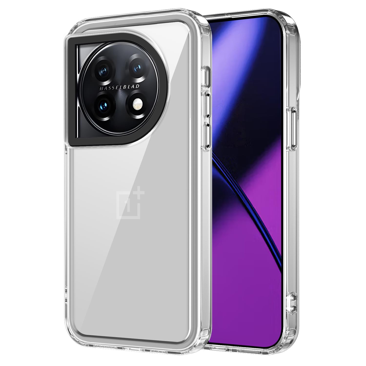 Kapa Warrior Acrylic Clear Back Cover for OnePlus 11R | Slim Shockproof [Military Grade Protection] Hybrid Bumper Case (Transparent Sides)