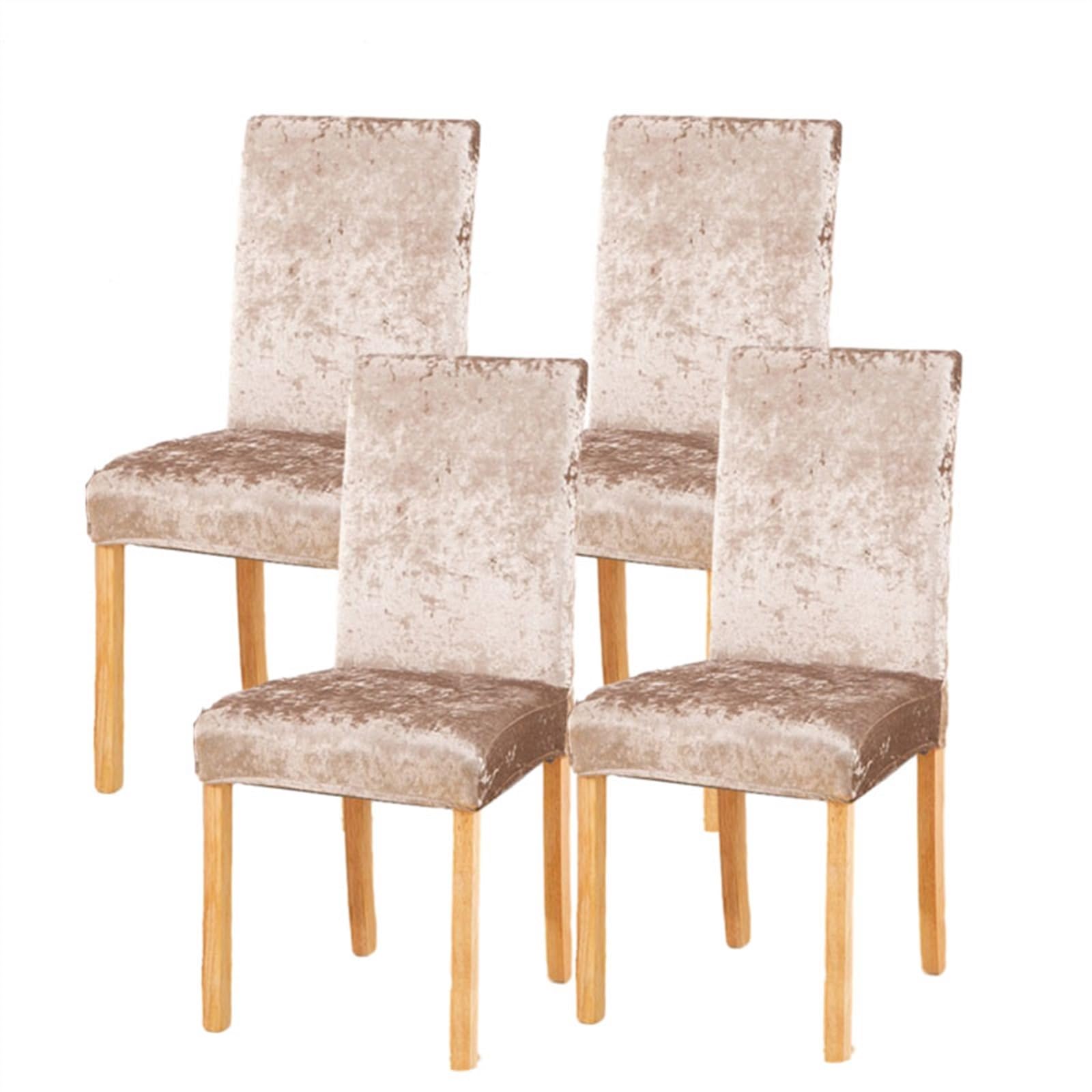 Chair covers, Crushed Velvet Dining Chair Covers,Stretch Removable Washable Dining Chair Slipcover Super Soft Protector for Seat Covers for Wedding Party Dining Room Home Decor (Color : Pink, Size : 8