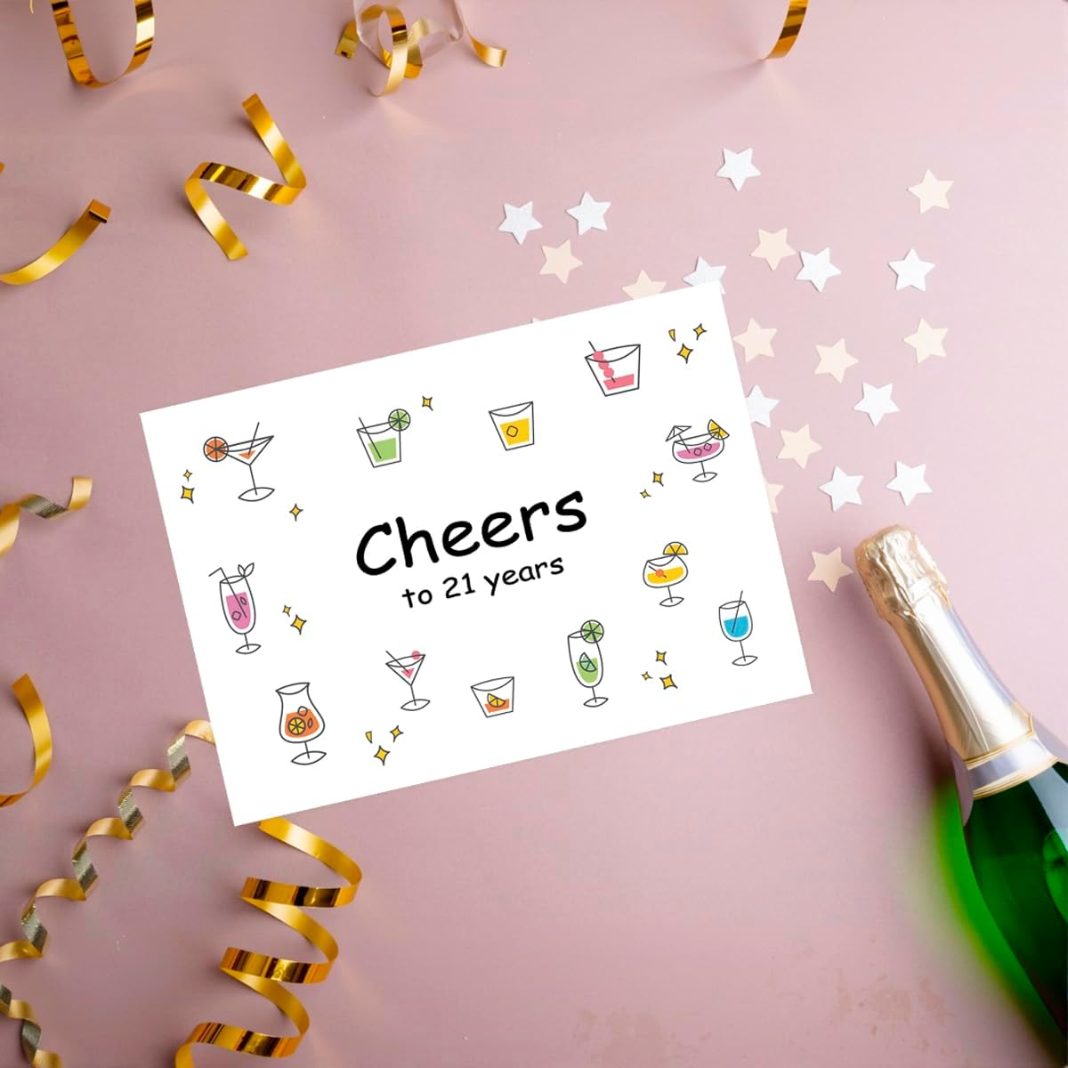 21st Birthday Card for Friend Bestie Daughter Son