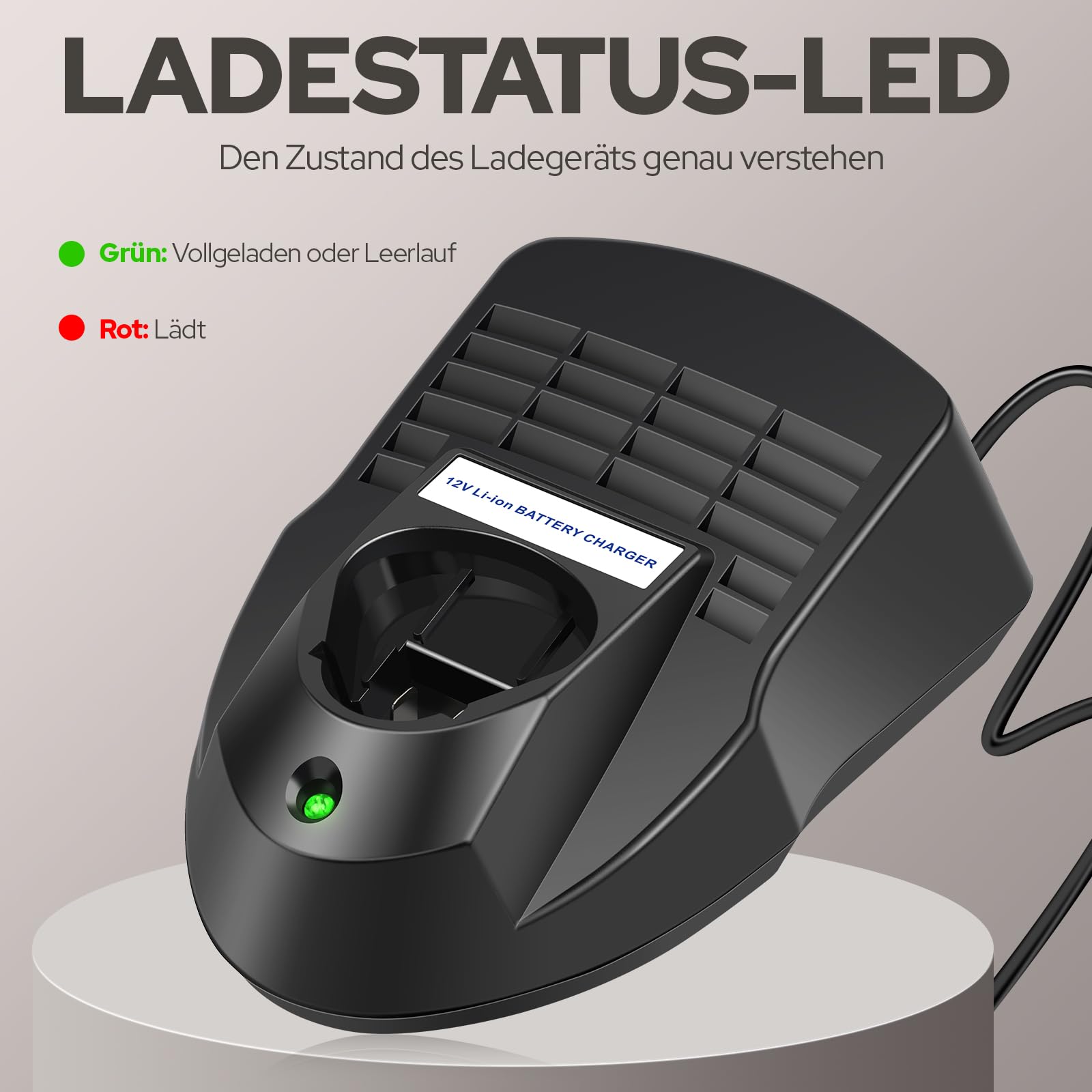 ASUNCELL Cargador de 12V 1,5 A Compatible con Dremel 8200, 8220 y 8300 baterías de Herramientas (B812-01, B812-02, B812-03), Cargador rápido para multiherramientas inalámbricas Dremel