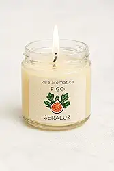 Vela Aromática Artesanal de Figo | Cera 100% Vegetal | Aroma Intenso e Relaxante | Bem-Estar e Decoração | Longa Duração