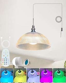 Rechargeable Light Bulbs with Remote Control Crystal Chandelier,No wiring | E26 Bulbs,3W 300lm 2000mAh, 16 RGB Color, Timer, Dimmer,Wireless Adjustable Hanging Light for Kitchen Island Dining Room