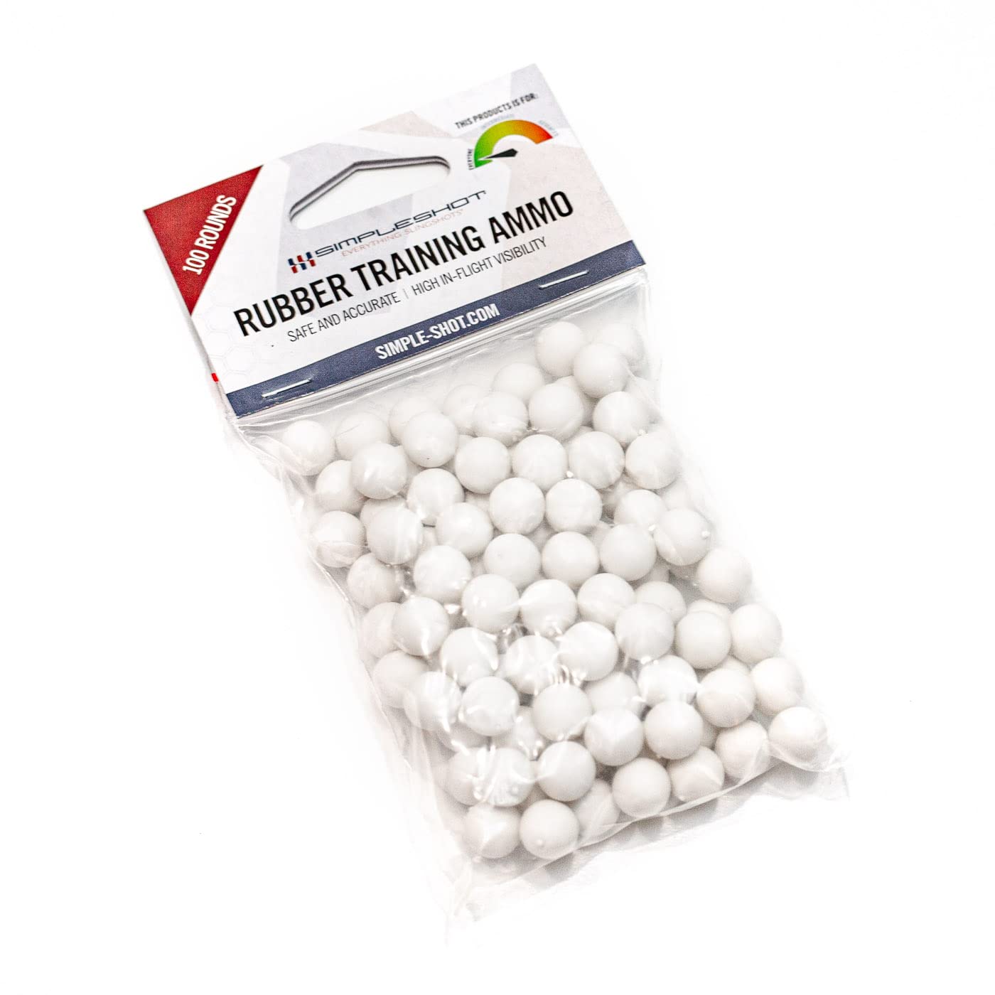 SimpleShot Rubber Slingshot Ammo (100pcs) - 3/8 Inch, 10mm Indoor Outdoor Slingshot Training Ammo