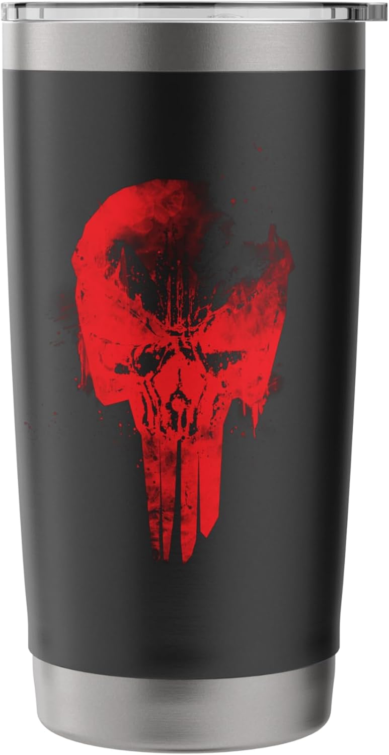 Marvel The Punisher Red Skull Symbol Stainless Steel Insulated Tumbler - Image 3