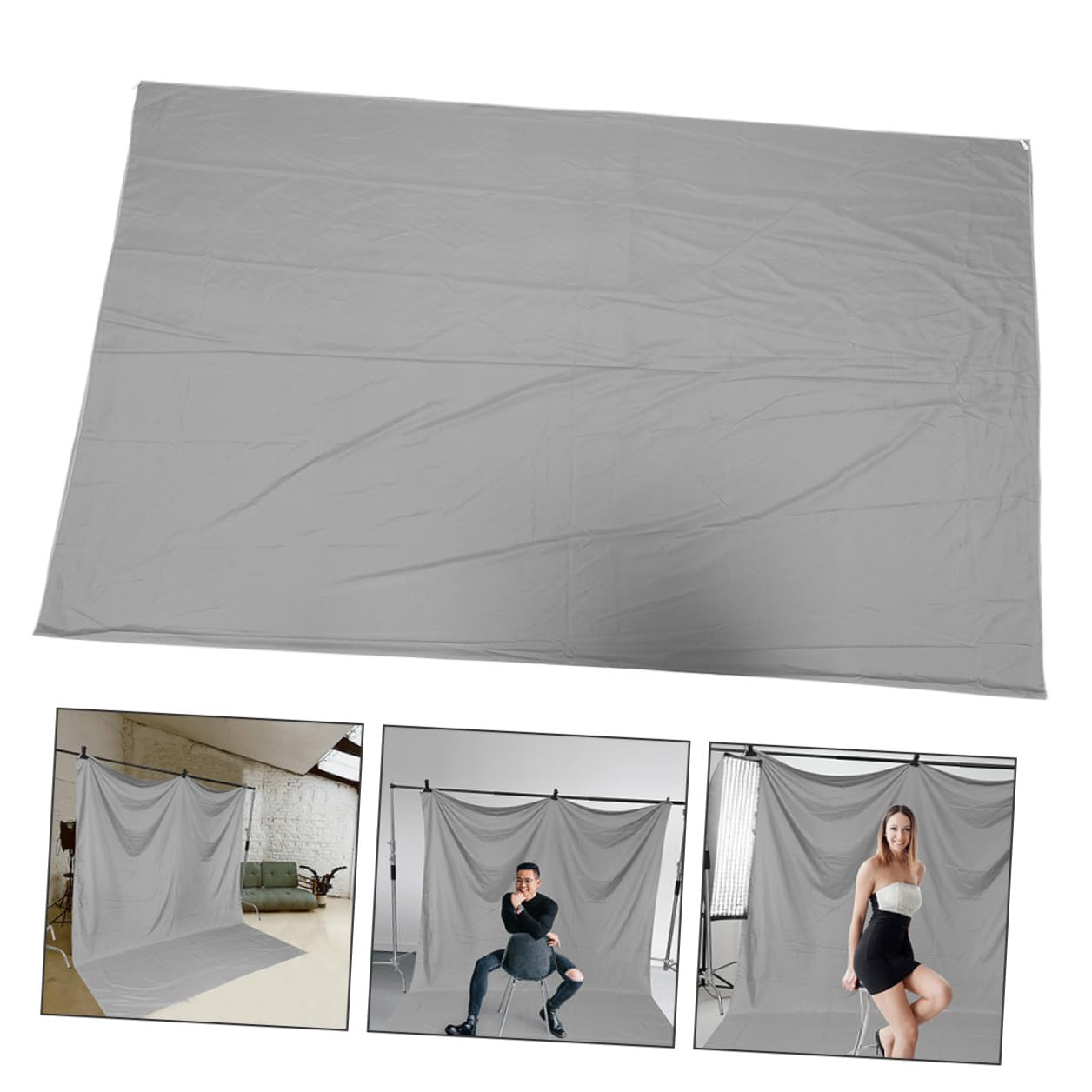 Sfondo Fotografico Spesso e Lavabile in Cotone Poliestere Grigio per Decorazione Casa e Copertura Tavolo da Pranzo per Servizi Fotografici Professionali