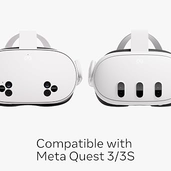 Meta Quest Elite Strap with Battery Works with Meta Quest 3/3S Up to 2 Extra Hours Playtime Premium Comfort and Weight Distribution Adjustable, Ergonomic Fit