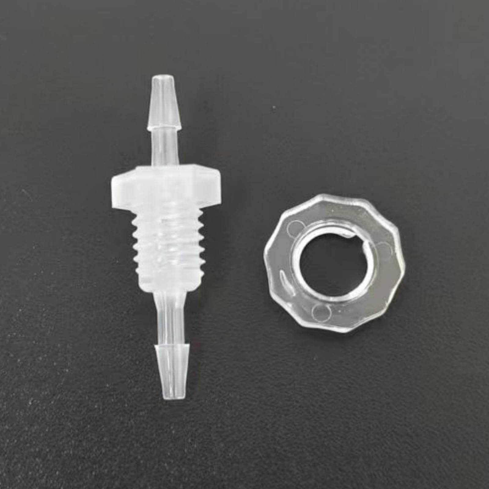 Bulkhead Reusable Reusableplastic Hose Barb Fittings - 50 Sets of Durable Food-Grade Connectors(1/16inch-M6 Male Thread)