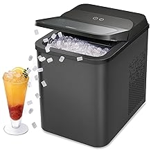 Gevi Nugget Ice Makertop, Di 5 Mins, 35lbs Per Day, Auto-Cleaning, Maker Ice Sonic bi Basket &ucirc; Scoop re, ji bo Home / Part&icirc; / RV / Camping amade ye.