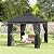 Outsunny 10' x 10' Outdoor Gazebo with Shelves and Netting, Double Roof Patio Gazebo Canopy Shelter, UV30+ Protected for Lawn, Backyard and Deck, Dark Gray