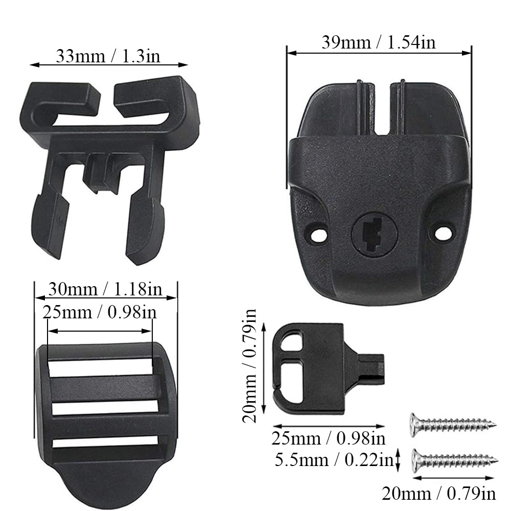 Kit De 4 Clips De Fixation Pour Cache-jacuzzi - Loquets, Boucles, Vis Incluses - Sécurité Enfants, Anti-intrusion