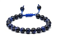 Vista 362 de Amazing Gemstone Yaxaite Bracelet for Women Men's Gifts - Protection Healing Crystal Bracelet - 8mm Gemstone Beaded Adjustable Bracelet Pulseras