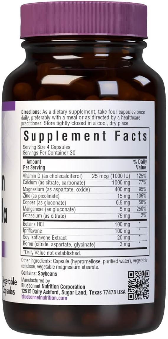 Bluebonnet Super Boron Bone Formula Vegetarian Capsules, 120 Count
