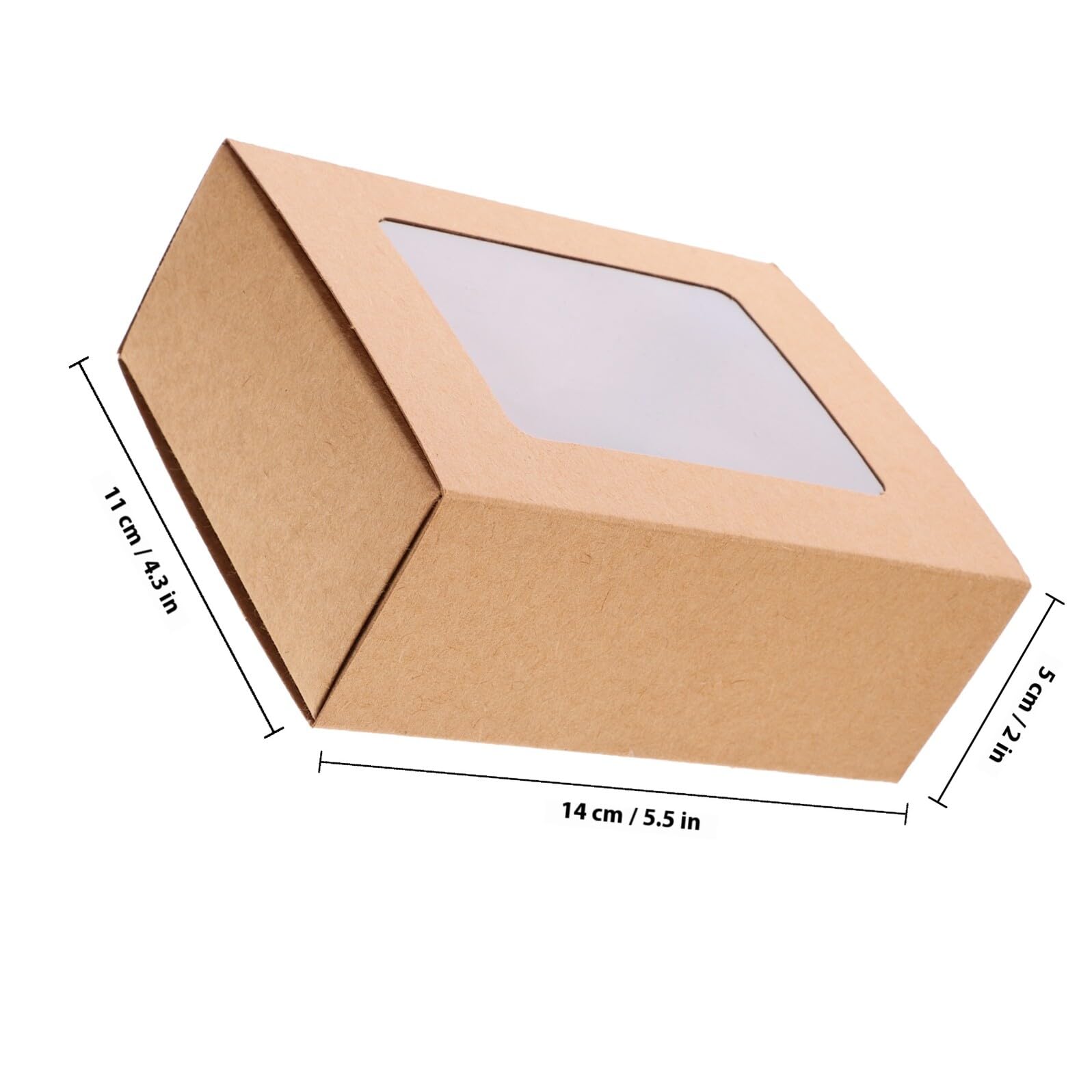 Sosoport Scatole Regalo a Finestra 10 Pezzi in Carta Kraft con PVC