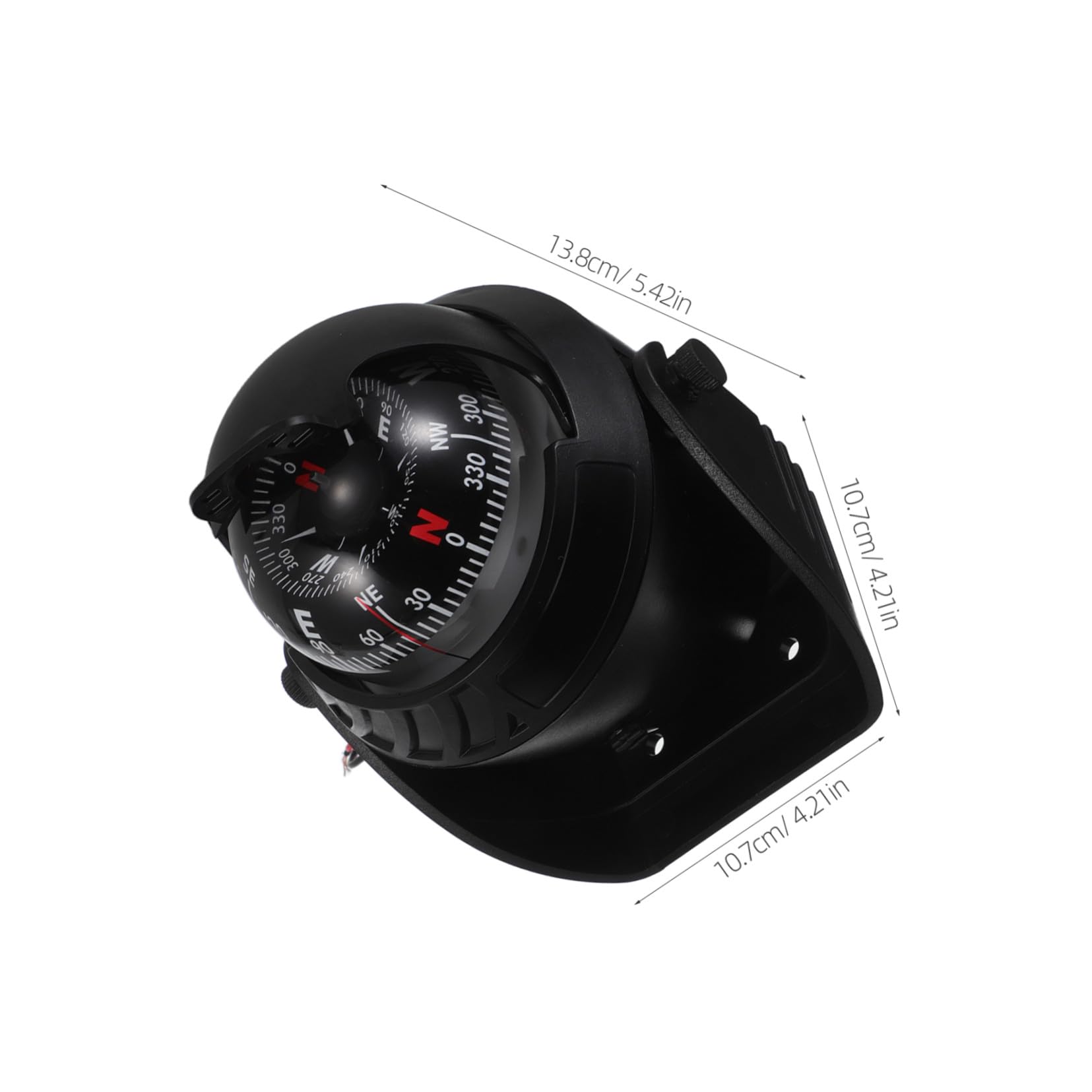 PRETYZOOM Brújula para Salpicadero de Coche Brújula de Navegación con Luz Nocturna LED Accesorio para Coche Moto Todoterreno y Exploración al Aire