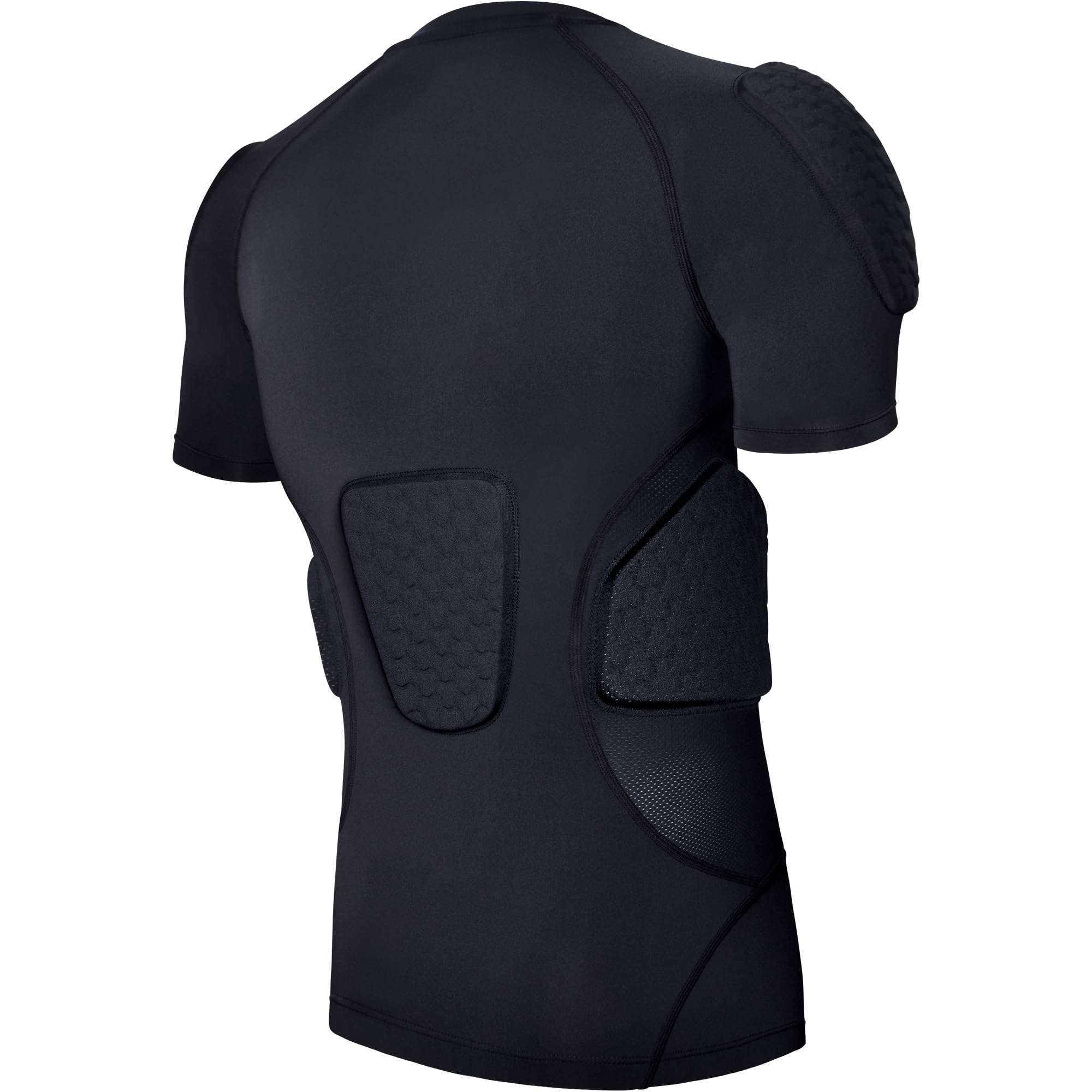 Snapklik.com : Mens Padded Compression Shirt Football Chest Rib ...