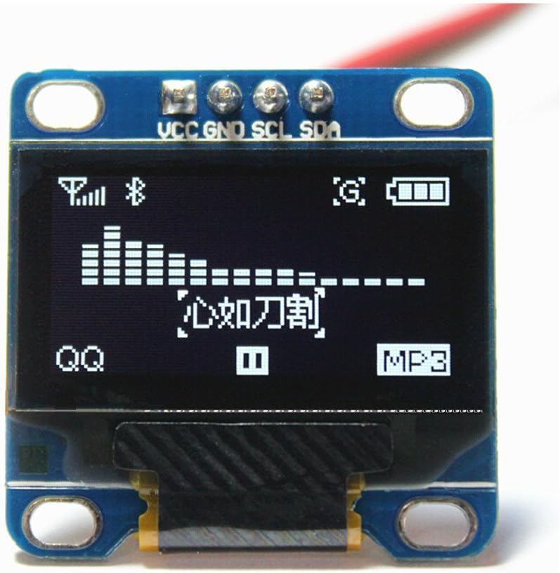 OLED 0.96" 124x64 White I2C Display Module