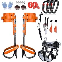 Tree Climbing Spikes, Tree Climbing Gear, Adjustable Tree Climbing Spurs for Tree Work, Tree Trimming Tree Climbing Kit