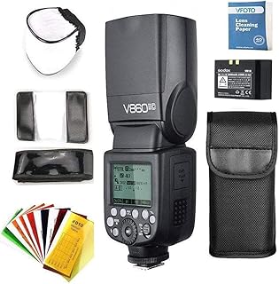 Godox V860II-C Speedlite Flash E-TTL GN60 HSS 1/8000s 2.4G Wireless Transmission Speedlight with Li-on Battery Compatible for Canon EOS 6D 50D 60D 1DX 580EX II 100D 200D 500D 650D 750D 1000D 1300D