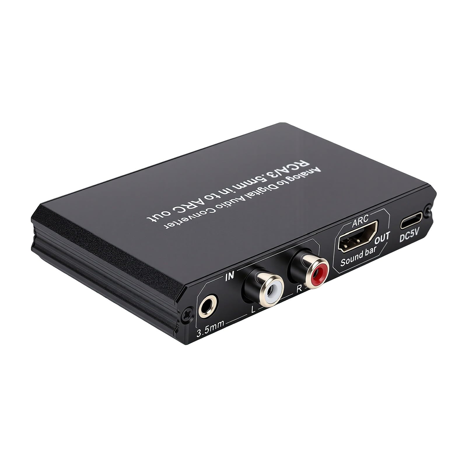 Generic Convertisseur de Son Analogique-numérique, Compact, Durable, Plug and Play pour Cinéma Maison, Alliage D'aluminium, 1 unité