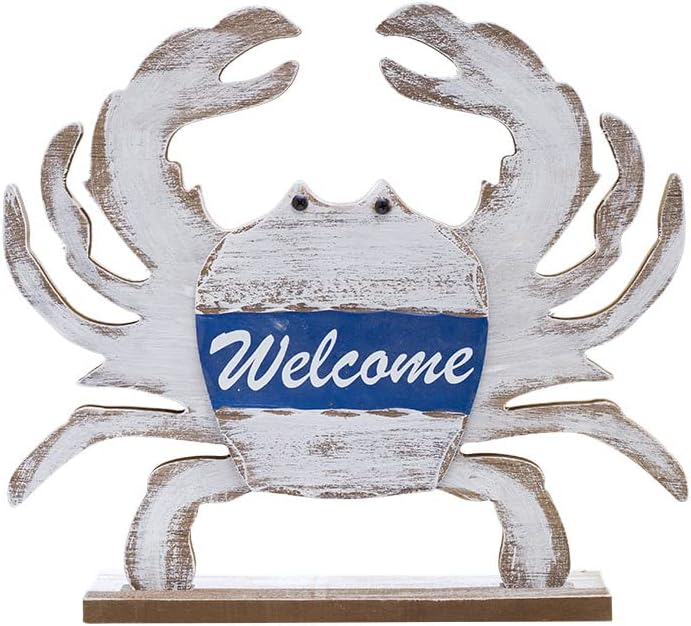 Mediterranean Style Wooden Crab Model For Home Decor Storefront Welcome Decoration Restaurant Decoration