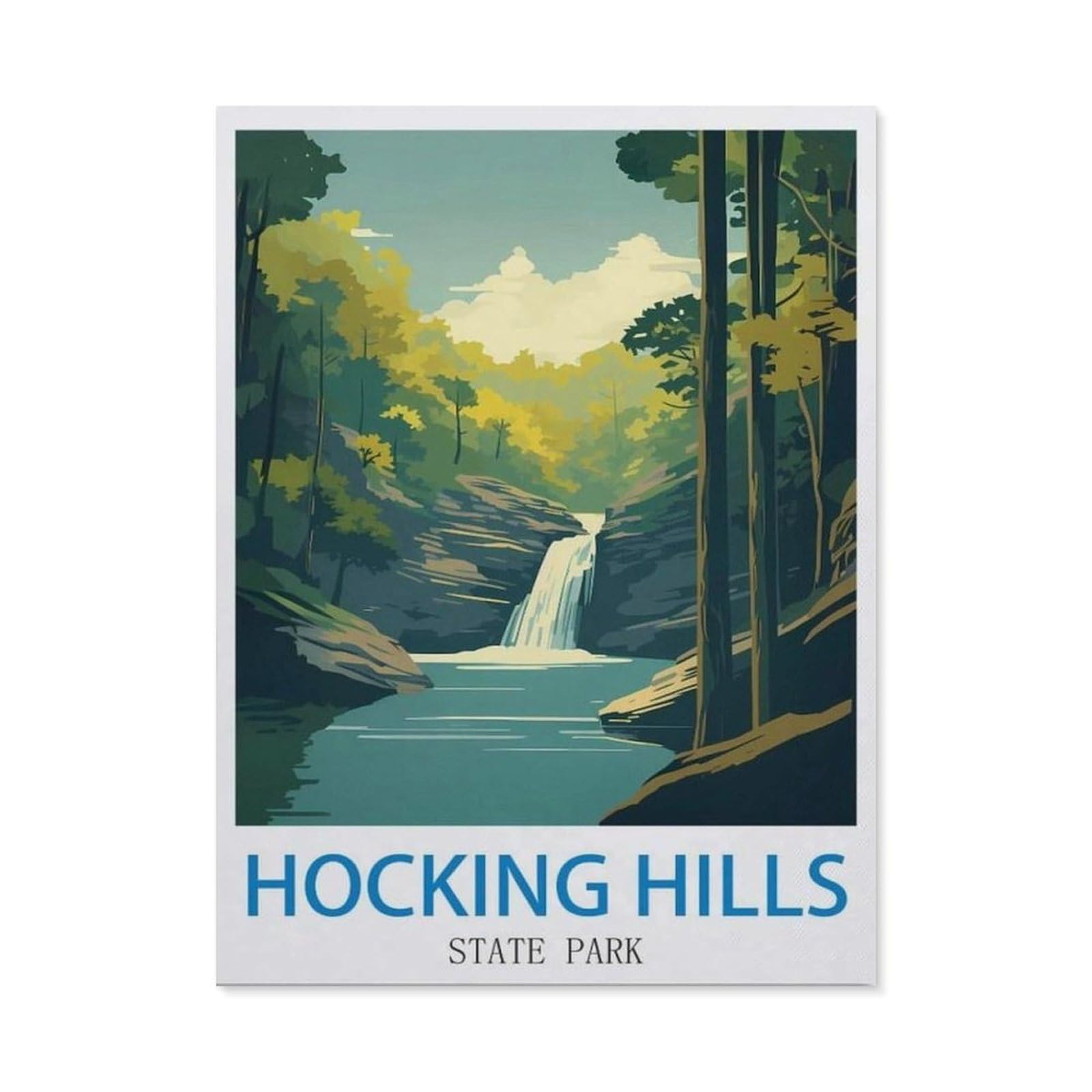 BEAYODKP 5D DIY Diamond Painting kit，Hocking Hills State Park（40x50cm）