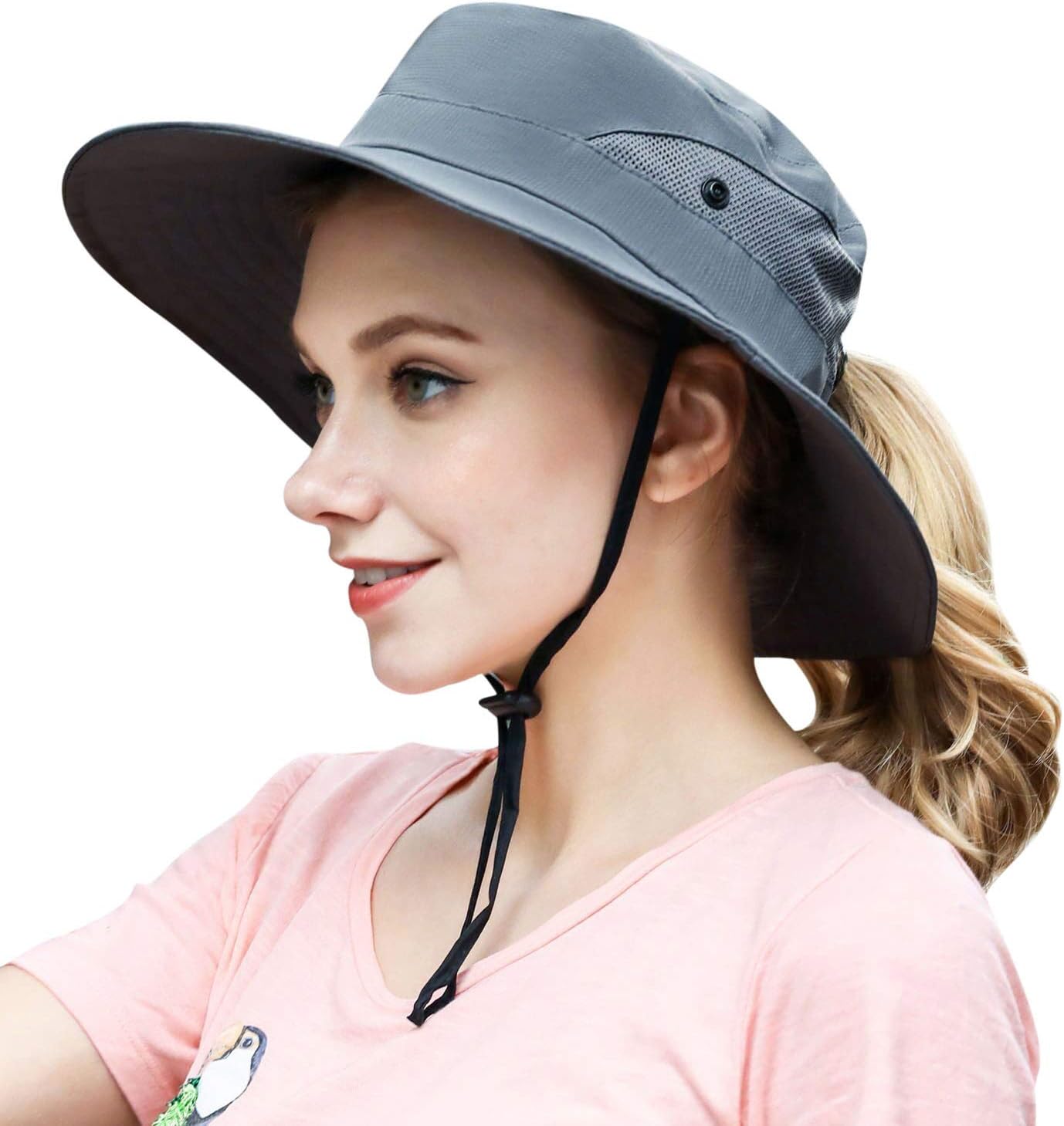 HINDAWI Sun Hats for Women Sun Hat Wide Brim UV Protection Summer Beach ...