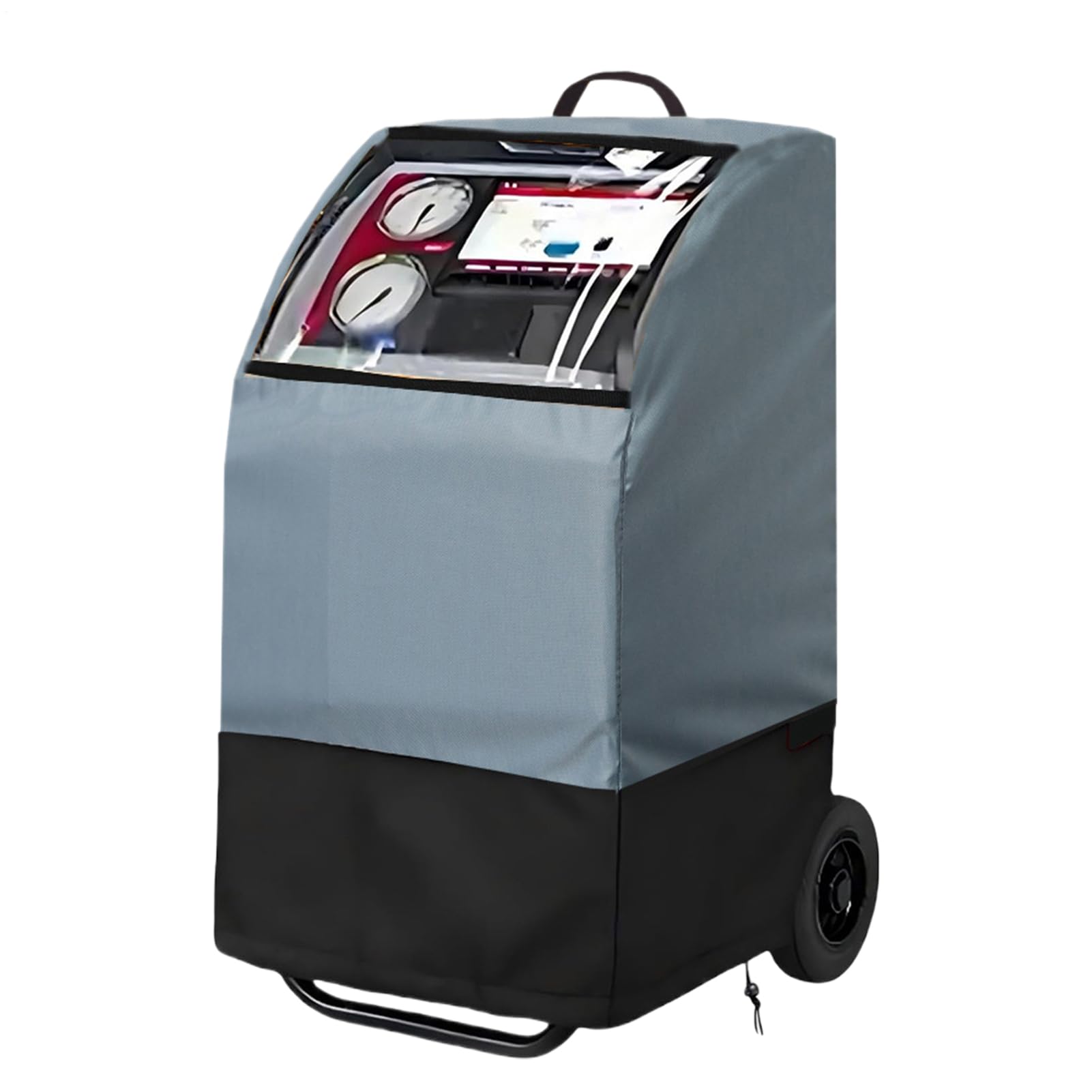 AC Refrigerant Recovery Machine Cover - All Weather Storage with Drawstrings - Oxford Covers with Clear Window | for Home Outdoor Garden Patio Backyard Porch Construction Sites