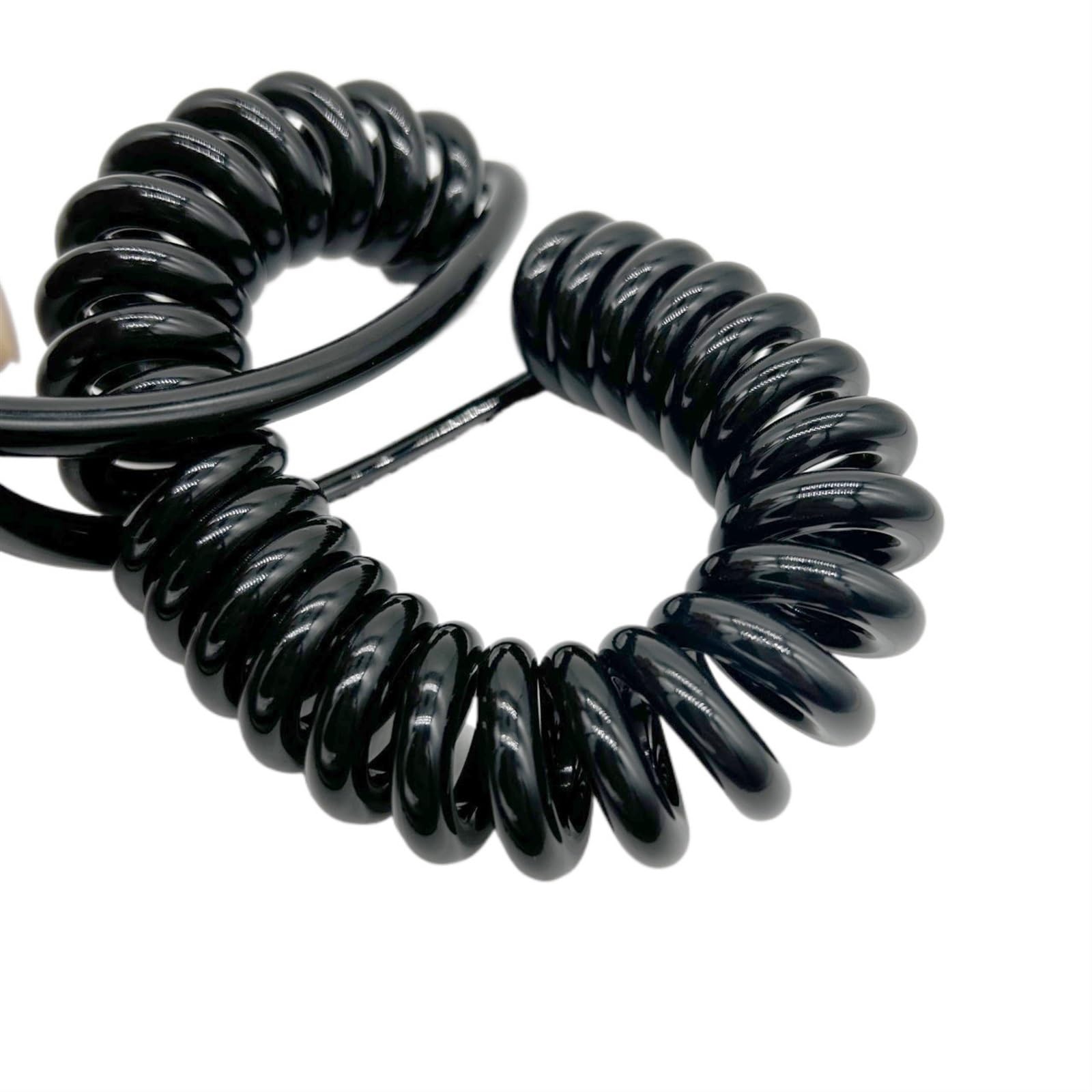 12-żyłowy elastyczny kabel spiralny sprężynowy 5 metrów elastyczny czarny elastyczny elastyczny kabel sprężynowy (24AWG)