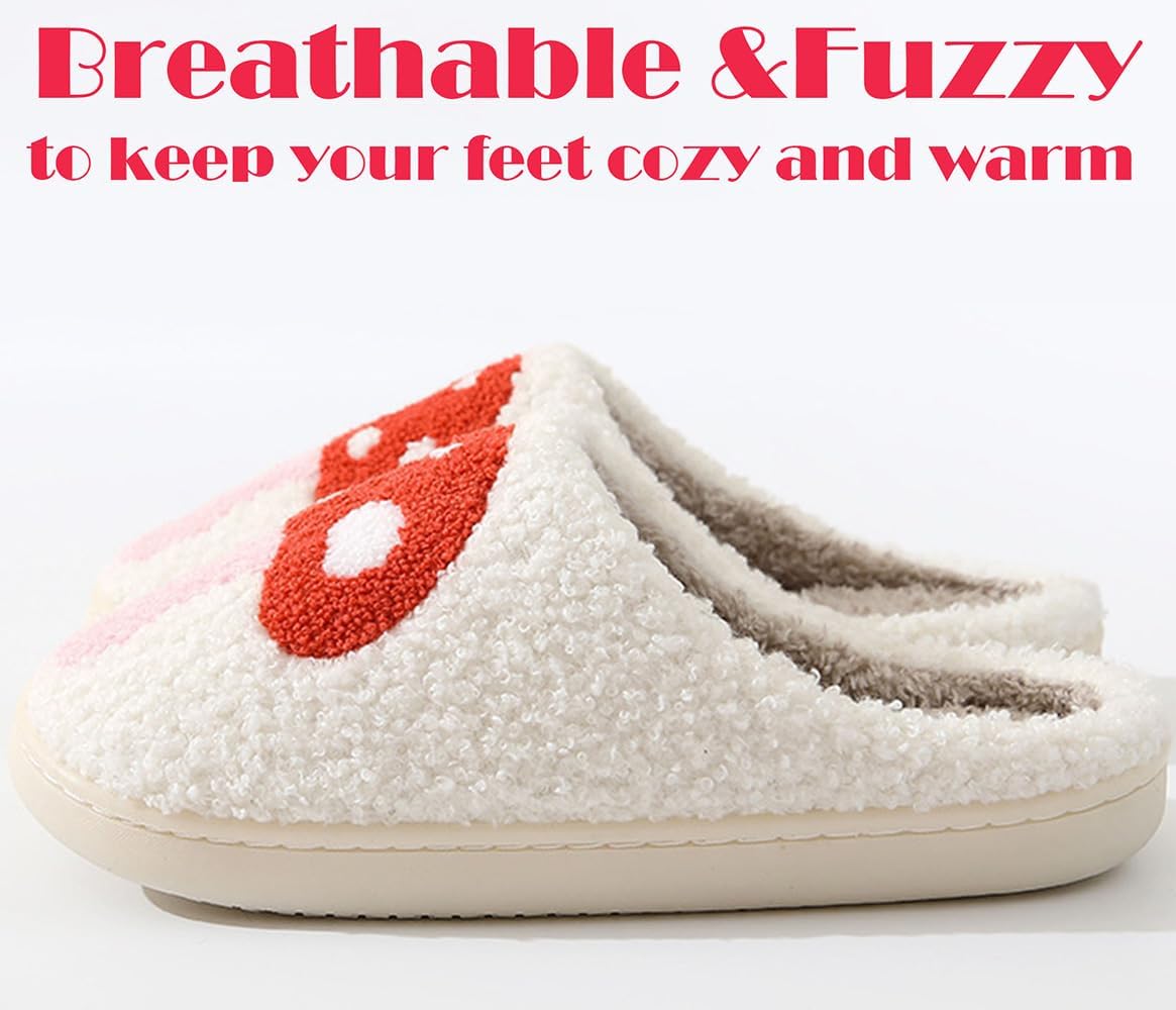 Womens Mens Slippers Retro Memory Foam Cute Cartoon Plush Fluffy Warm Fur Lined slippers Indoor House Home Winter Shoes - Image 4