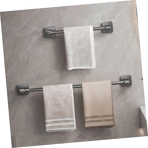 Vista 11 de Toallero autoadhesivo para toallas de baño sin perforaciones, organizador de barra de toallas de baño resistente para toallas y zapatillas
