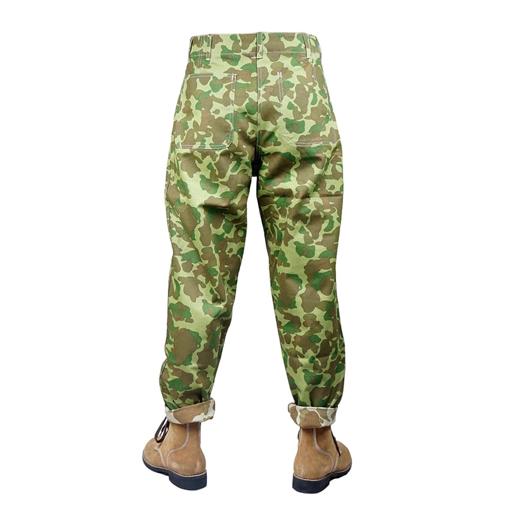 ミュージシャン HIBANA CAMO MILITARY OVER PANTS (ORG) CAMO HQ Serbian Oak Leaf Urban CAMO unisex wide leg pants