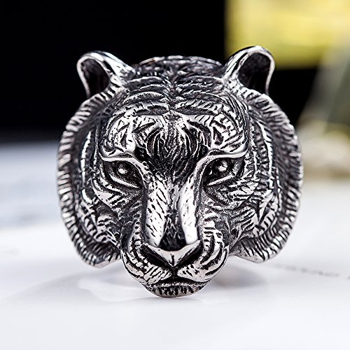 Image of Genuine Stainless Steel Ring for Men Fashion Punk Rock 3D Animal Rings