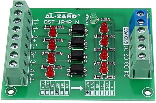 5pcs 12V to 24V 4 Channel Isolation Optocoupler Board Isolated Module PNP Output PLC Signal Level Voltage Converter Spot Steuermodul