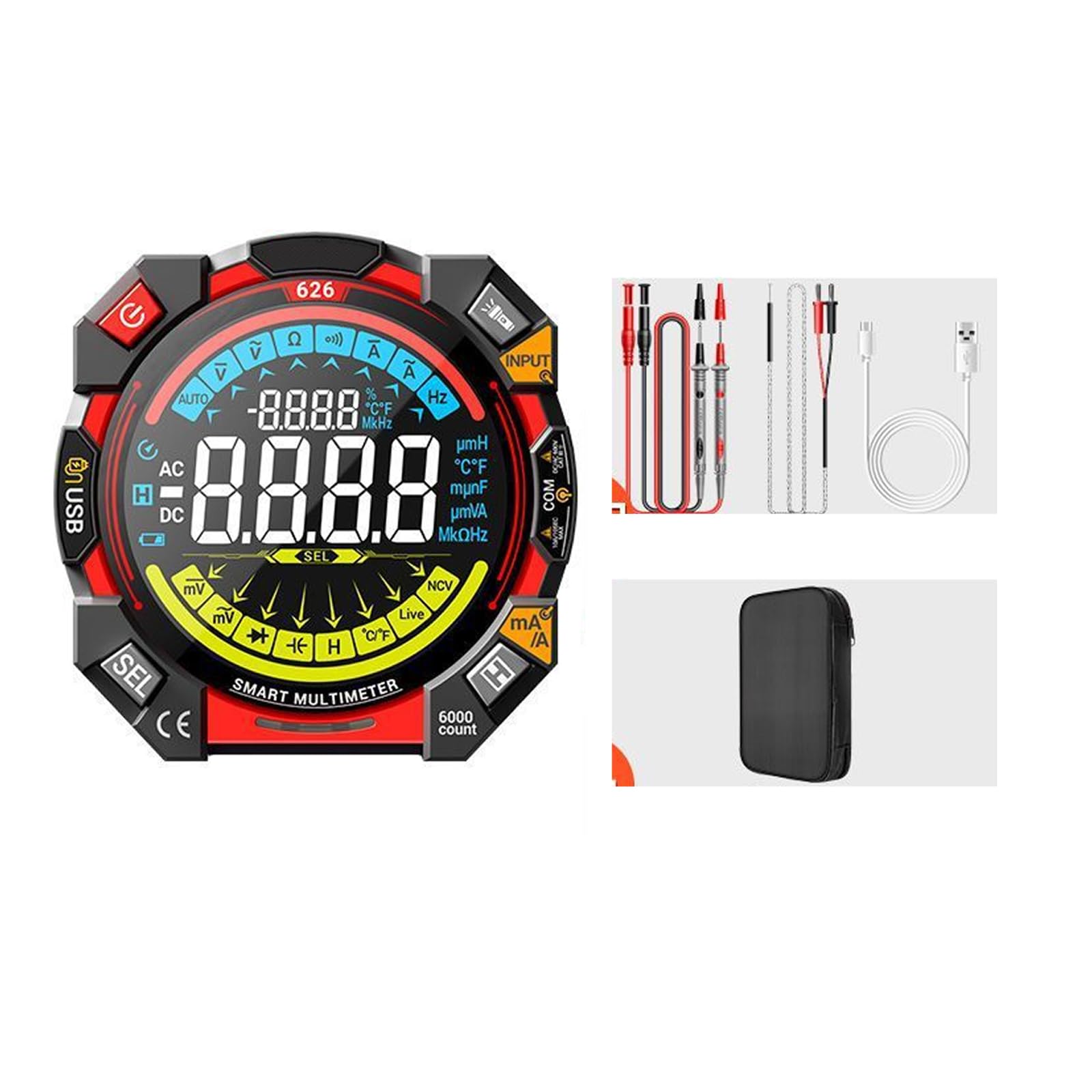 Digital Multimeter Auto Ranging Voltmeter Ohms Tester for Voltages Resistance Continuitys NCV Live Multimeter Tester Automotive