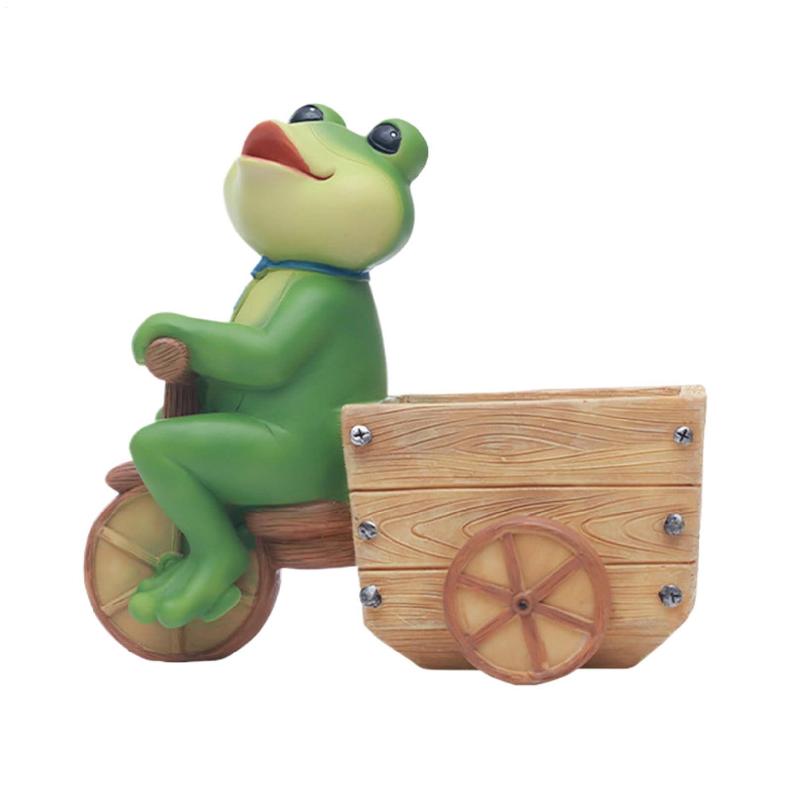Jardinière en résine durable avec statue grenouille anti-UV