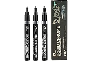 ZOET Chrome Marker Pen, 3-Pack for Multi-Surface Scratch Repair and DIY Projects...
