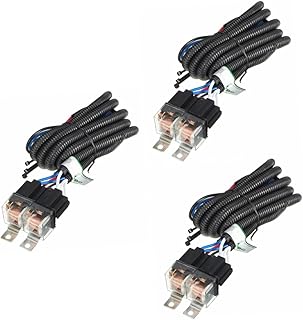 Milisten 3pcs h4 relay harness Car H4 Relay Wiring H4 Headlight Relay Harness Auto H4 Wiring Harness relay wiring harness 12V H4 Wiring Harness automotive wire loom wave stick universal abs
