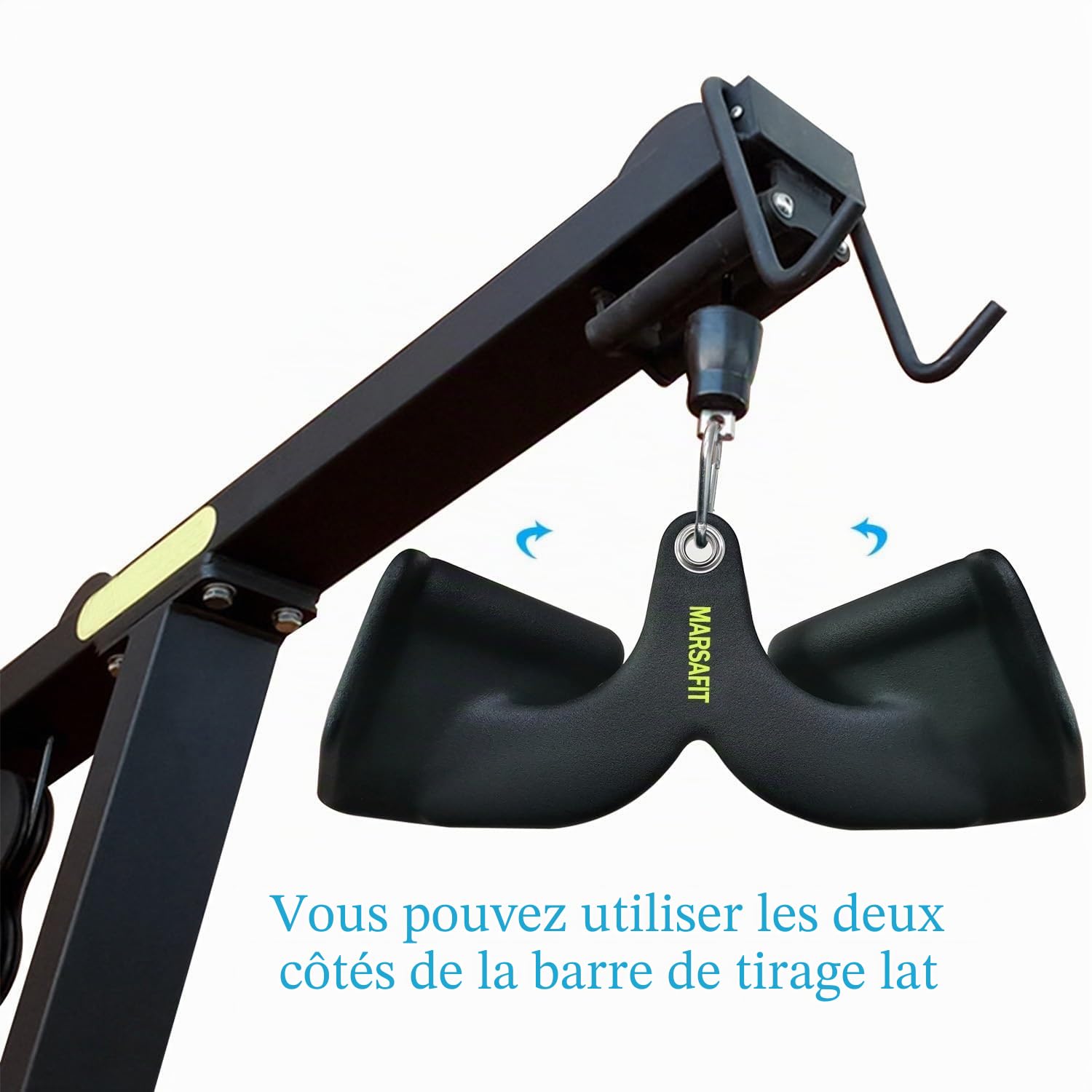 MARSAFIT Barre en T pour la maison, la gym, le fitness, l'aviron, la barre de traction pour biceps, triceps et triceps