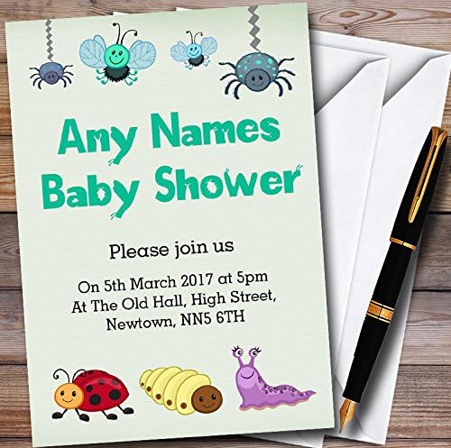 Cute Bugs Personalized Baby Shower Invitations