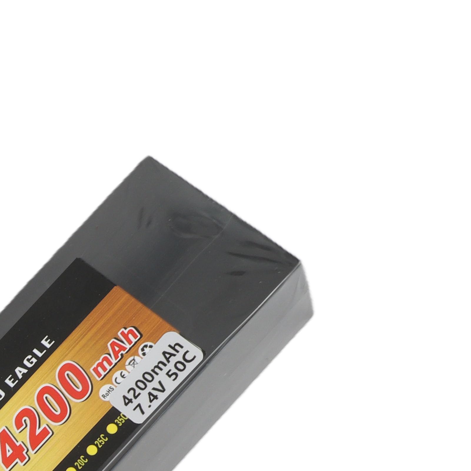 Batería de litio de 7,4 V, 4200 mAh, batería de coche RC con funda rígida ligera con protección contra sobrecarga, para coches y camiones RC 1/8 y 1/10
