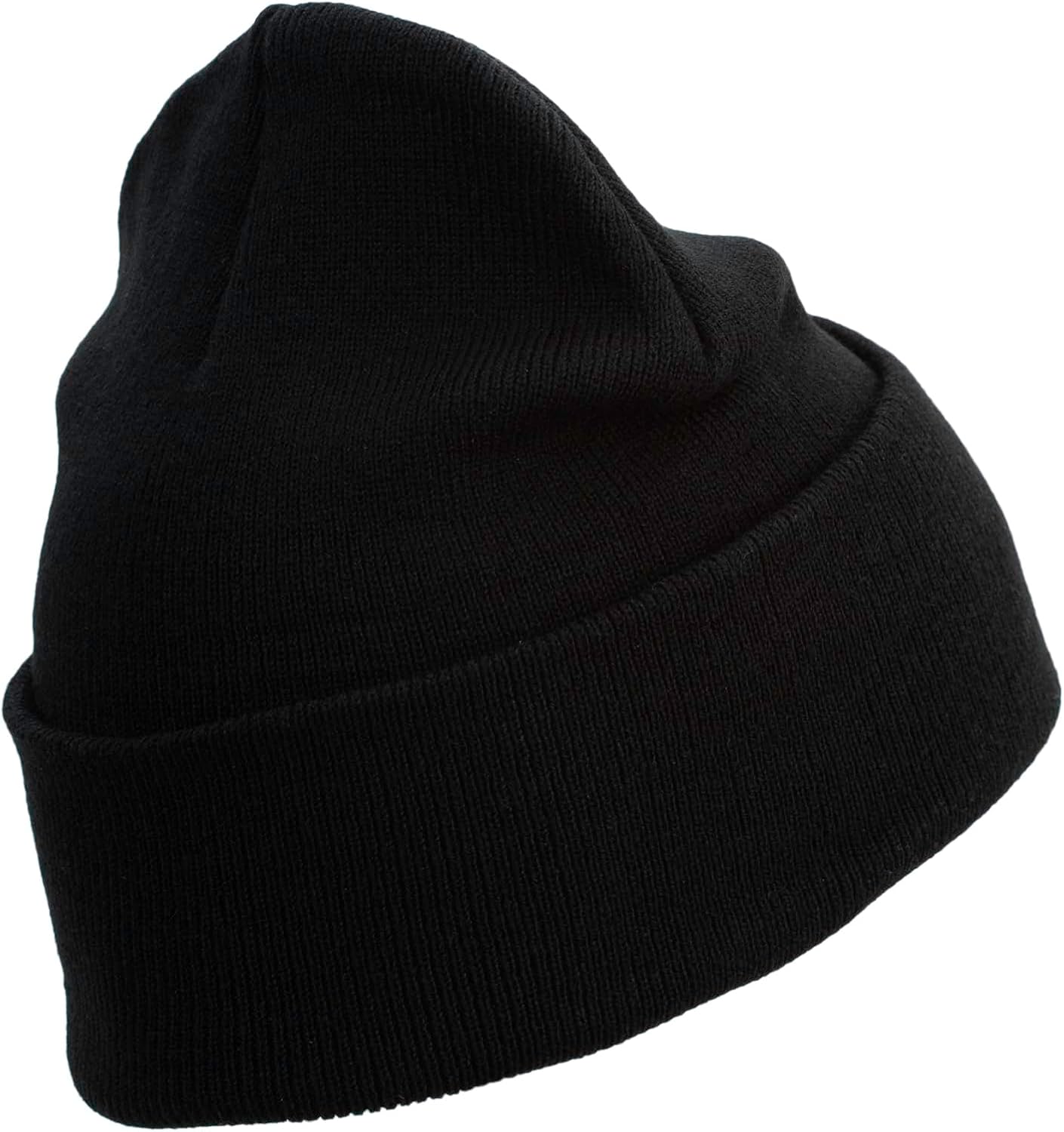 US Marine Corps Semper Fi Logo Embroidered 12 Inch Solid Knit Cuff Long Beanie Made in USA