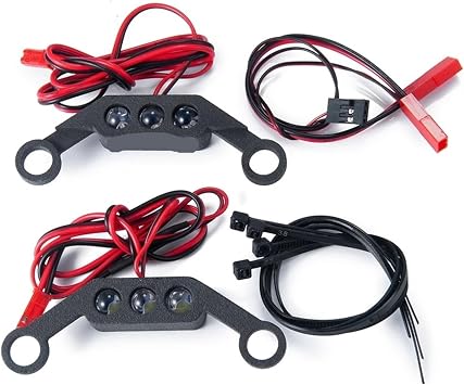 RC Light Strips Kit Compatible with MAXX for WideMAXX 1/10 Upgrade Parts Accessory Lights Front and Rear Spotlight Lamp Bar RC Car Lamp