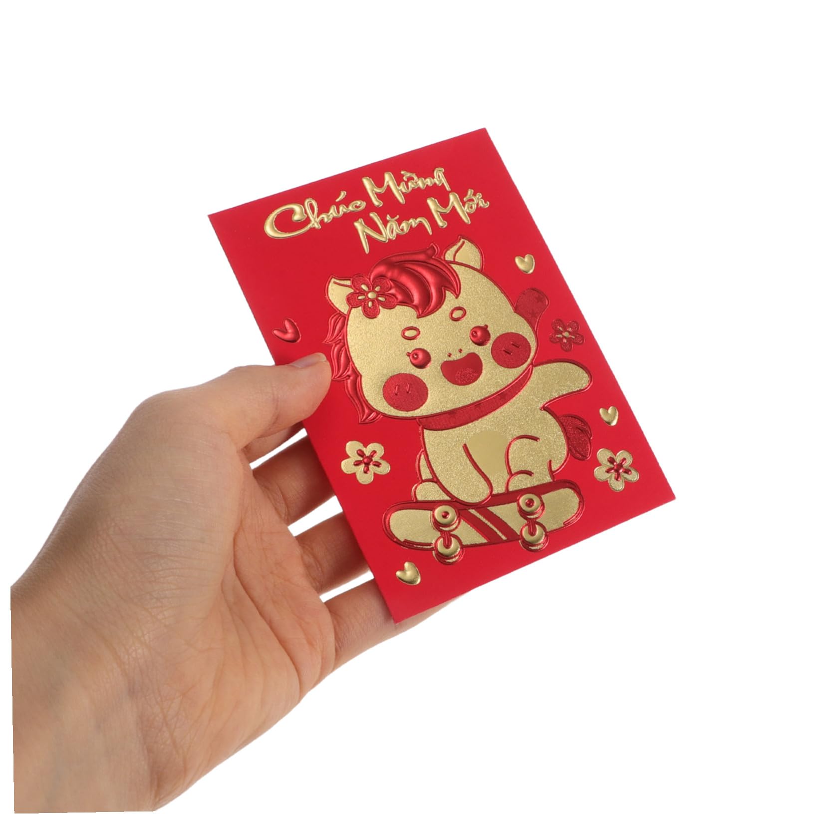 Angoily 360 Pezzi Buste Rosse Piccole Cinesi per Capodanno Design Tema Cavallo per Festa Stagionale Matrimoni e Compleanni per Regalare Soldi Fortunati