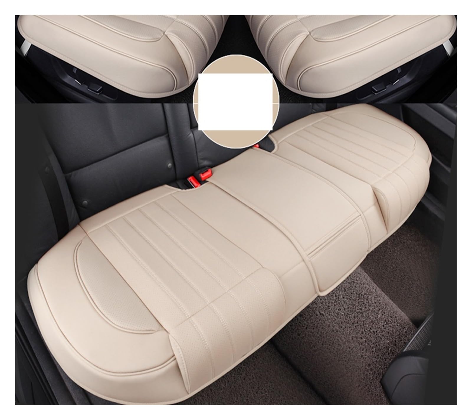 Set di coprisedili per auto in pelle PU traspirante Set di tappetino di protezione per cuscino per seggiolino auto universale per seggiolino auto。 Copri sedili Auto(Nero,2 pcs front seat covers)