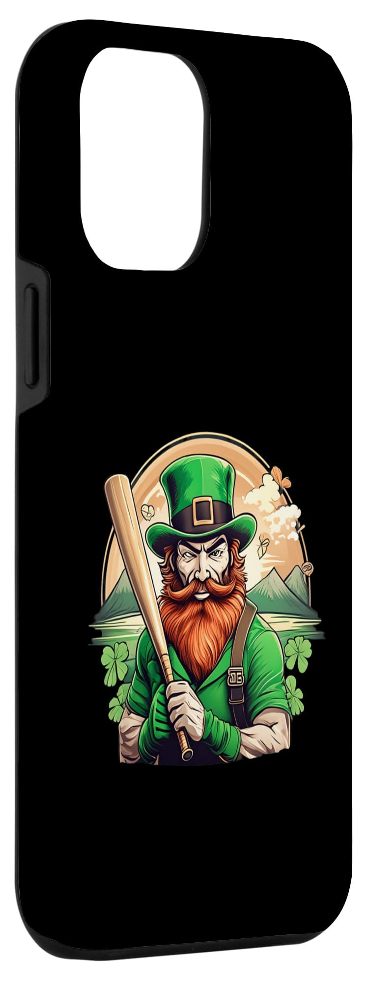 iPhone 14 Pro Max St. Patrick's Day Shamrock St Paddy's Day Baseball Case - Image 3