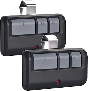 Garage Door Opener Remote Replacement for Liftmaster 893max,3-Button Remote with Visor Clip for Garage Door Openers with 5 Colors Learn Button,2 Pack