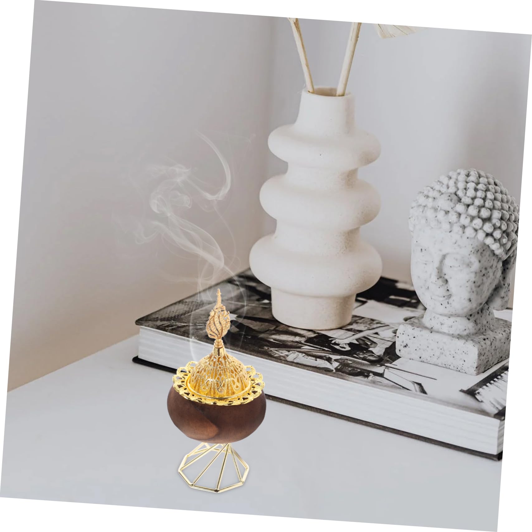 TOPBATHY 3st Desktop-räuchergefäß Weihrauchbrenner Schmücken Dekorativer Weihrauchbrenner Halter Für Räucherstäbchen Räuchergefäß Aus Holz Für Zu Hause Hölzern